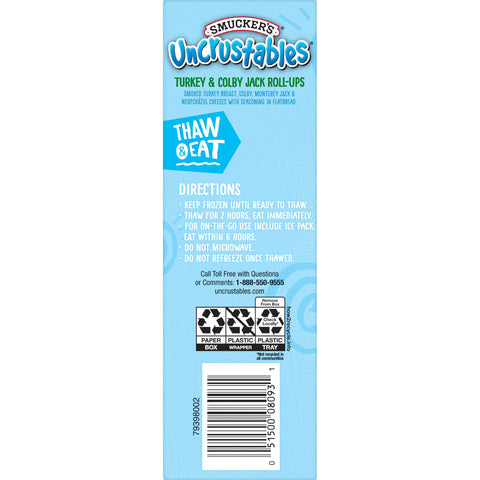 Uncrustables® SANDWICH TURKEY & CHEESE FLATBREAD POUCH FROZEN ROLL UPS