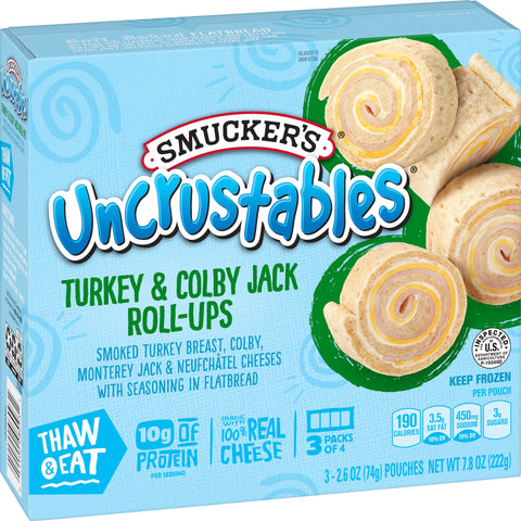 Uncrustables® SANDWICH TURKEY & CHEESE FLATBREAD POUCH FROZEN ROLL UPS