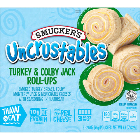 Uncrustables® SANDWICH TURKEY & CHEESE FLATBREAD POUCH FROZEN ROLL UPS