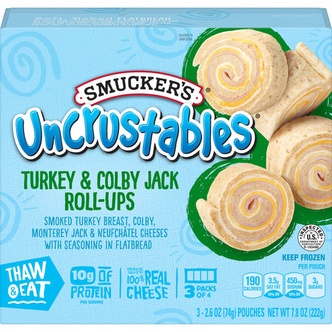 Uncrustables® SANDWICH TURKEY & CHEESE FLATBREAD POUCH FROZEN ROLL UPS