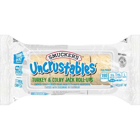 Uncrustables® SANDWICH TURKEY & CHEESE FLATBREAD POUCH FROZEN ROLL UPS