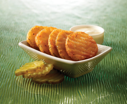Freds Battered Pickle Chips, 2 Pound -- 6 per case.
