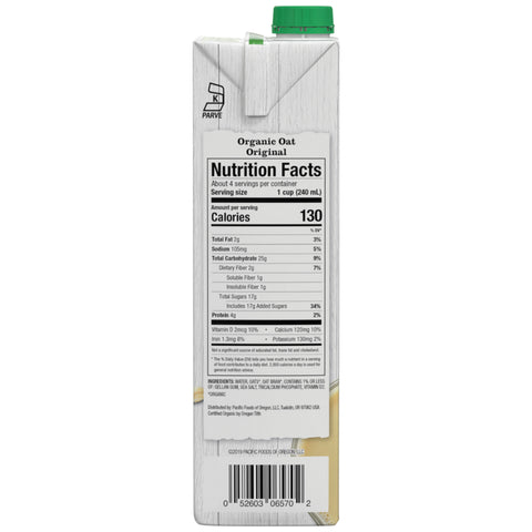 Pacific Foods MILK SUB OAT ORGANIC AESEPTIC