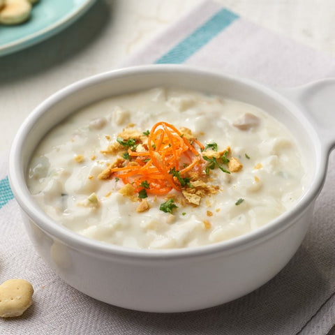 Campbells Frozen Condensed New England Clam Chowder - 4 lb. tray, 3 per case