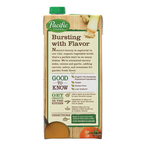 Pacific Foods BROTH VEGETABLE LOW SODIUM ORGANIC