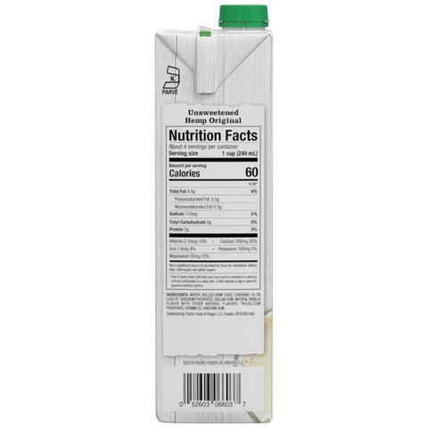 Pacific Foods MILK HEMP ORIGINAL UNSWEETENED