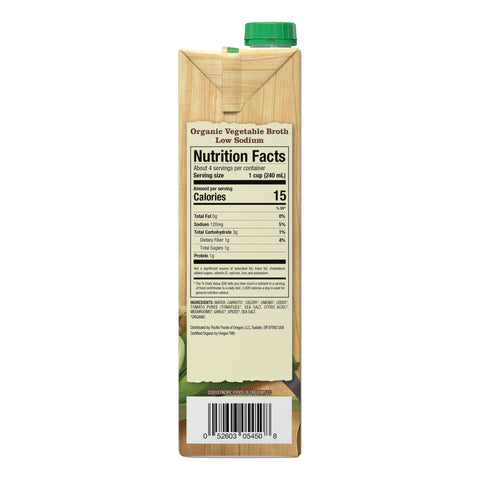 Pacific Foods BROTH VEGETABLE LOW SODIUM ORGANIC