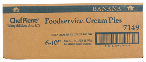 Pie Banana Cream Traditional W/ Domes 10