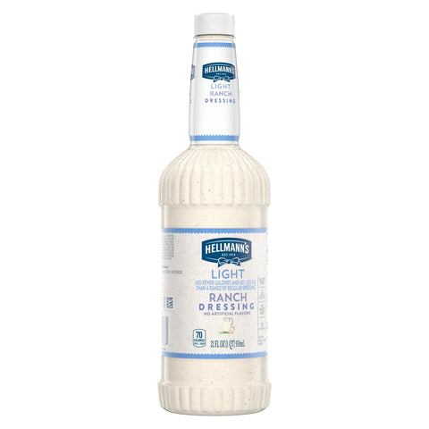 Single Hellmann's Light Ranch Salad Dressing Salad Bar Bottles, 32 Ounce