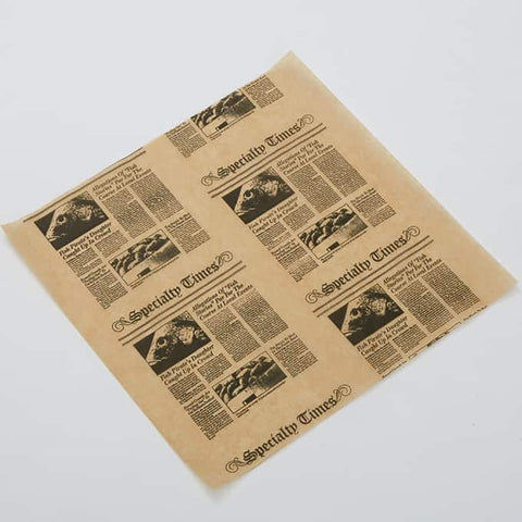 American MetalCraft LINER BASKET PAPER NEWSPRINT NATURAL 12X12