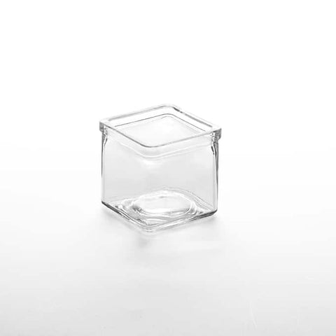 American MetalCraft JAR GLASS SQUARE CLEAR 5.75