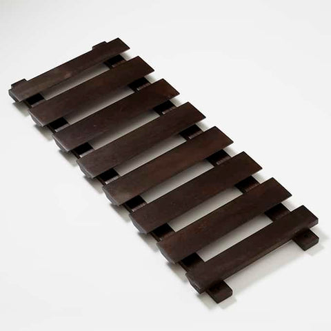 American Metalcraft Walnut Hanging Glass Rack, 14 x 35 inch