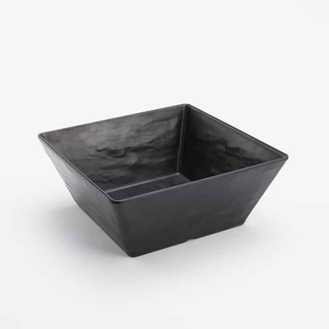 American MetalCraft BOWL SQUARE MELAMINE FAUX SLATE BLACK 108 OZ
