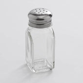 American MetalCraft SHAKER SALT & PEPPER SHAKER GLASS BASE W/ MUSHROOM S/S TOP 2 OZ