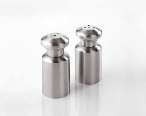 American MetalCraft SALT & PEPPER SHAKER SET SATIN S/S 4X1.75