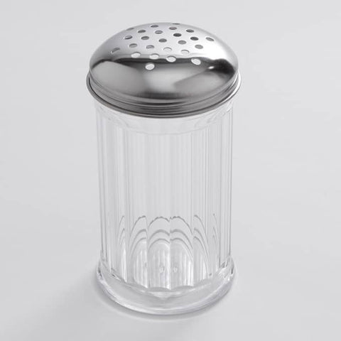 American MetalCraft SHAKER CHEESE SAN PLASTIC CLEAR W/ TOP 12 OZ
