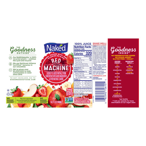 Naked Juice DRINK RED MACHINE REFRIGERATED PLASTIC BOTTLE