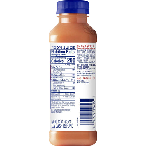 Naked Juice DRINK STRAWBERRY BANANA PLASTIC BOTTLE REFRIGERATED
