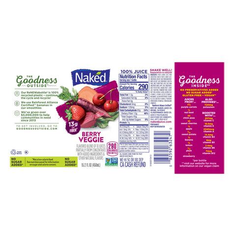 Naked Juice JUICE DRINK VEGETABLE MACHINE