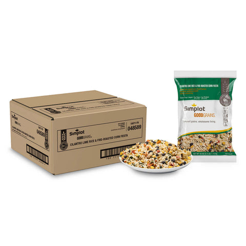 Simplot Good Grains Cilantro Lime Rice and Fire Roasted Corn Fiesta Blend, 2.5 Pound -- 6 per case