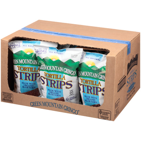 Green Mountain Gringo Organic Blue Tortilla Strips, 8 Ounce -- 12 per case.