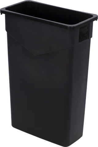 Carlisle CONTAINER WASTE TRIMLINE™ RECTANGLE TRASH CAN BLACK 23 GAL
