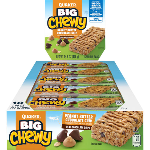 Quaker Chewy GRANOLA BAR BIG CHEWY PNB CHOCOCLATE CHIP