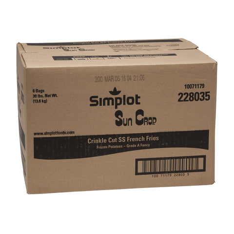 Sun Crop Crinkle Cut French Fry, 5 Pound -- 6 per case.
