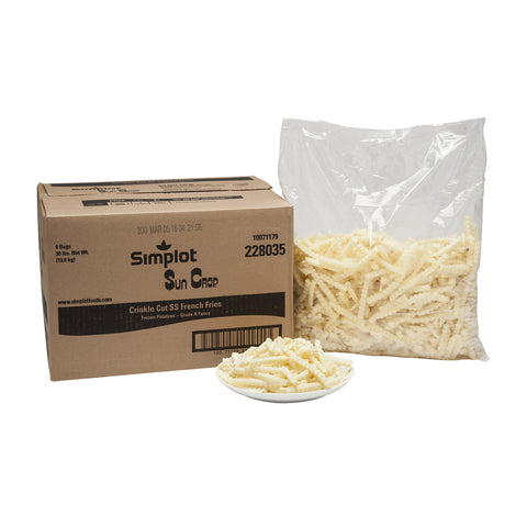 Sun Crop Crinkle Cut French Fry, 5 Pound -- 6 per case.