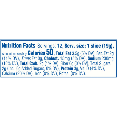Cheese American Slices 12 Count Iw