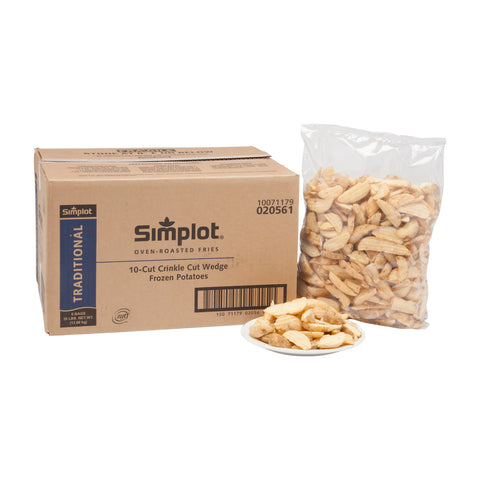 Simplot Oven Roasted Crinkle Cut Wedge, 5 Pound -- 6 per case.