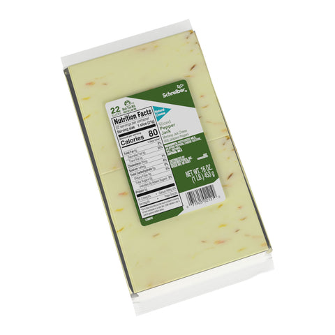Schreiber CHEESE PEPPER JACK INTERLEAF SLICED .75 OZ