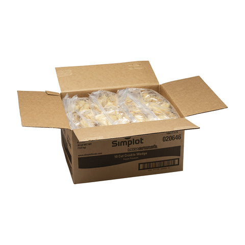 Natural Crisp 10 Crinkle Cut Wedge Fries, 5 Pound -- 6 per case.