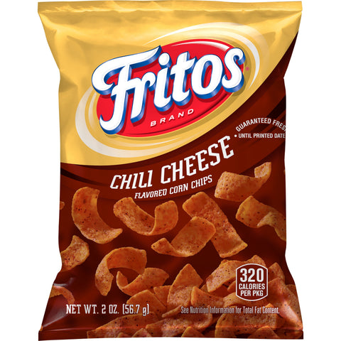 Fritos Chili Cheese Flavored Corn Chips, 2 Ounce -- 64 per case.