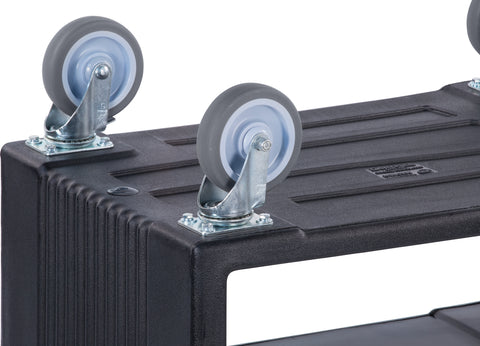 Carlisle SERVICE CART PLASTIC 3 SHELF BLACK 33X20