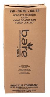 Solo® White CUP PAPER WATER CONICAL 8 OZ