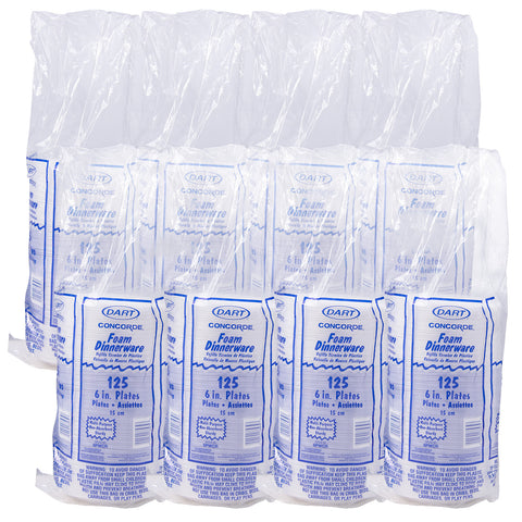 Dart Concorde® PLATE FOAM NON-LAMINATED WHITE 6