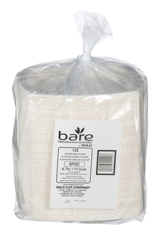 Plate Paper Sugarcane Bagasse Ivory 6