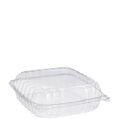 Container Ops Clear Hinged Lid Large 1-compartment 8-7/8x9-3/8x3