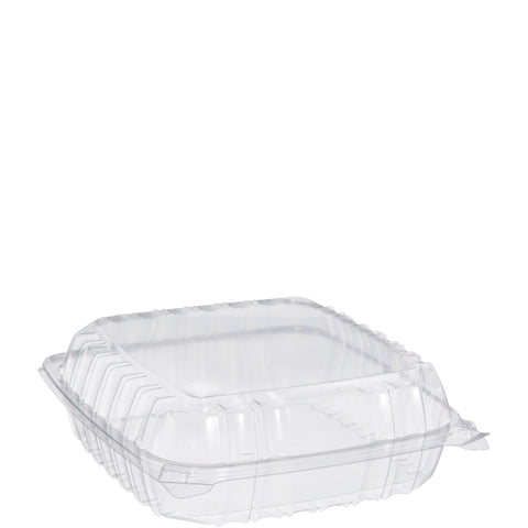 Container Ops Clear Hinged Lid Large 1-compartment 8-7/8x9-3/8x3