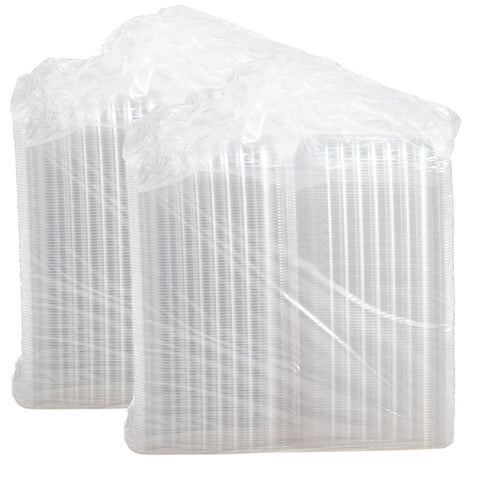 Container Ops Clear Hinged Lid Large 1-compartment 8-7/8x9-3/8x3