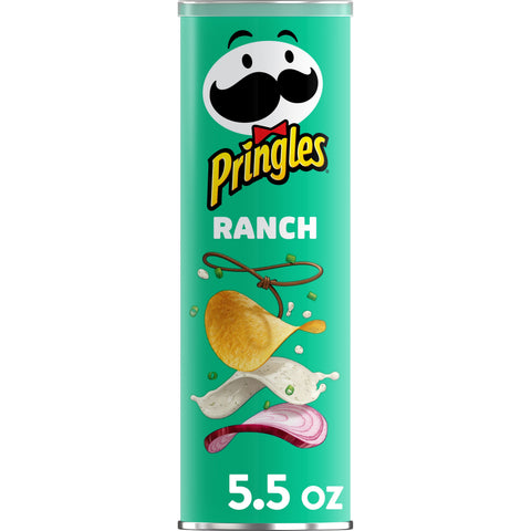 Pringles Ranch Crisps, 5.5 Ounce -- 14 per case.