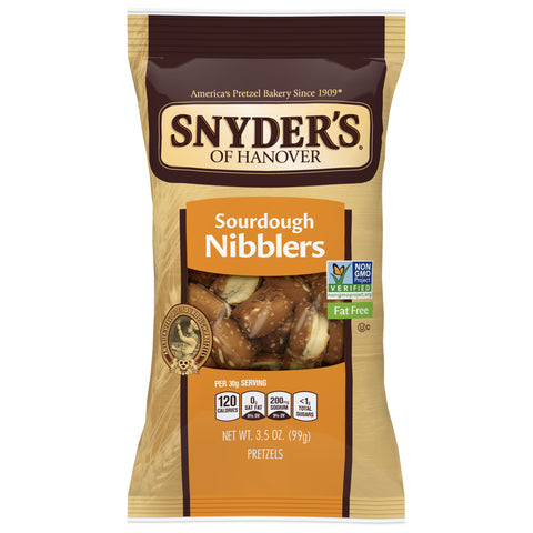 Snyders Of Hanover Sourdough Nibblers Pretzel, 3.5 Ounce -- 8 per case.