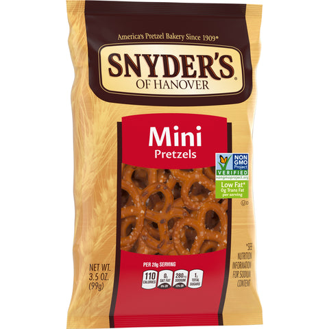 Snyders Of Hanover Mini Pretzel with Hole, 3.5 Ounce -- 8 per case.