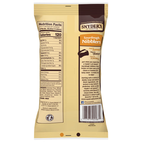 Snyders Of Hanover Sourdough Nibblers Pretzel, 3.5 Ounce -- 8 per case.