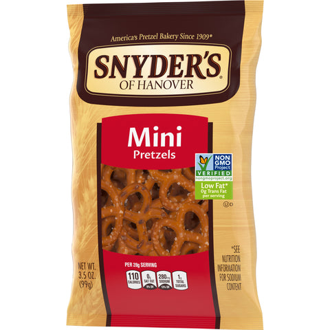 Snyders Of Hanover Mini Pretzel with Hole, 3.5 Ounce -- 8 per case.