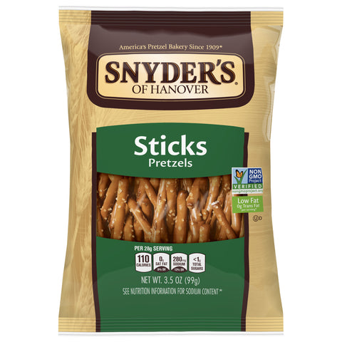 Snyders Of Hanover Pretzel Sticks with Hole, 3.5 Ounce -- 8 per case.