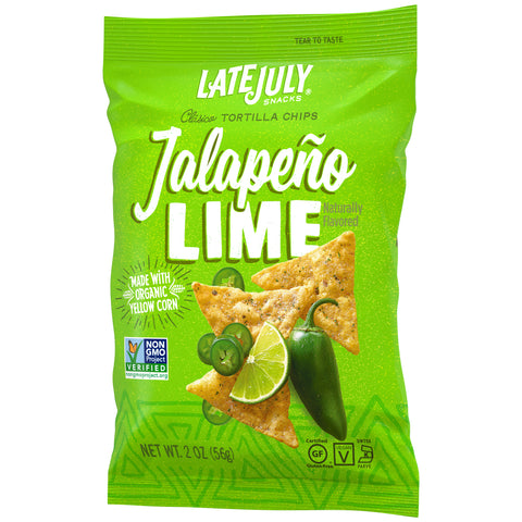 Late July Snacks TORTILLA CHIP JALAPENO LIME GLUTEN FREE NON GMO