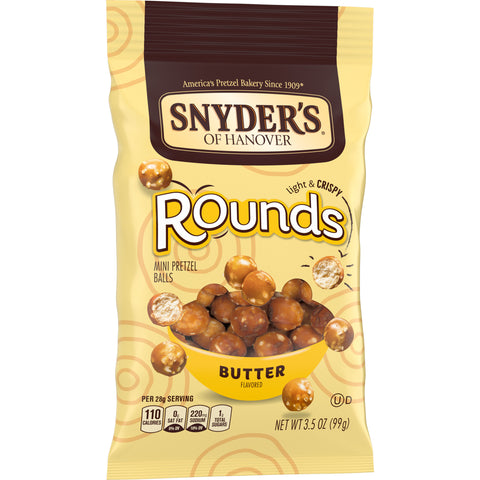 Snyders Of Hanover Rounds Butter Pretzel Ball, 3.5 Ounce -- 8 per case