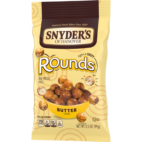 Snyders Of Hanover Rounds Butter Pretzel Ball, 3.5 Ounce -- 8 per case